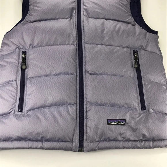 Patagonia Sweater Vest Goose Down Puffer Light Purple Full Zip Womens XSmall - Picture 3 of 8